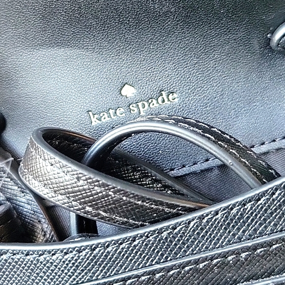 NWT KATE SPADE saffiano leather black crossbody - Picture 6 of 11